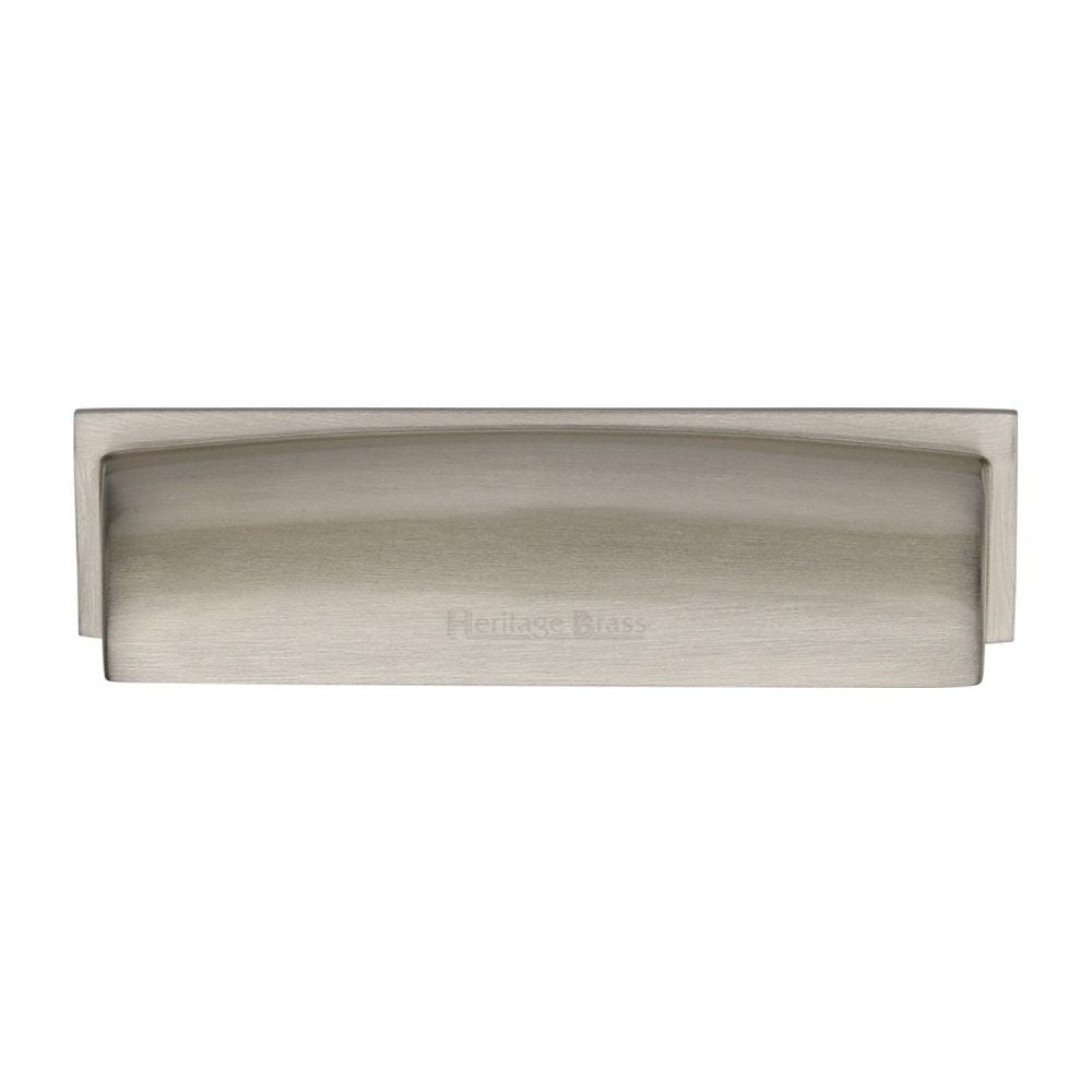 Heritage Brass Cabinet Hardware Satin Nickel / Cabinet Cup Pulls / 152mm c/c Heritage Brass - Drawer Cup Pull Shropshire Design 152mm CTC Satin Nickel Finish