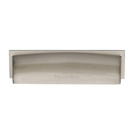Heritage Brass Cabinet Hardware Satin Nickel / Cabinet Cup Pulls / 152mm c/c Heritage Brass - Drawer Cup Pull Shropshire Design 152mm CTC Satin Nickel Finish
