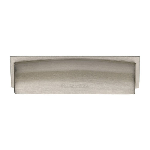 Heritage Brass Cabinet Hardware Satin Nickel / Cabinet Cup Pulls / 152mm c/c Heritage Brass - Drawer Cup Pull Shropshire Design 152mm CTC Satin Nickel Finish