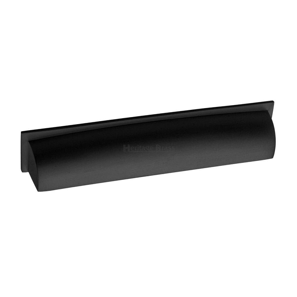 Heritage Brass Cabinet Hardware Matt Black / Cabinet Cup Pulls / 152mm c/c Heritage Brass - Drawer Pull Shropshire Design 152mm CTC Matt Black Finish