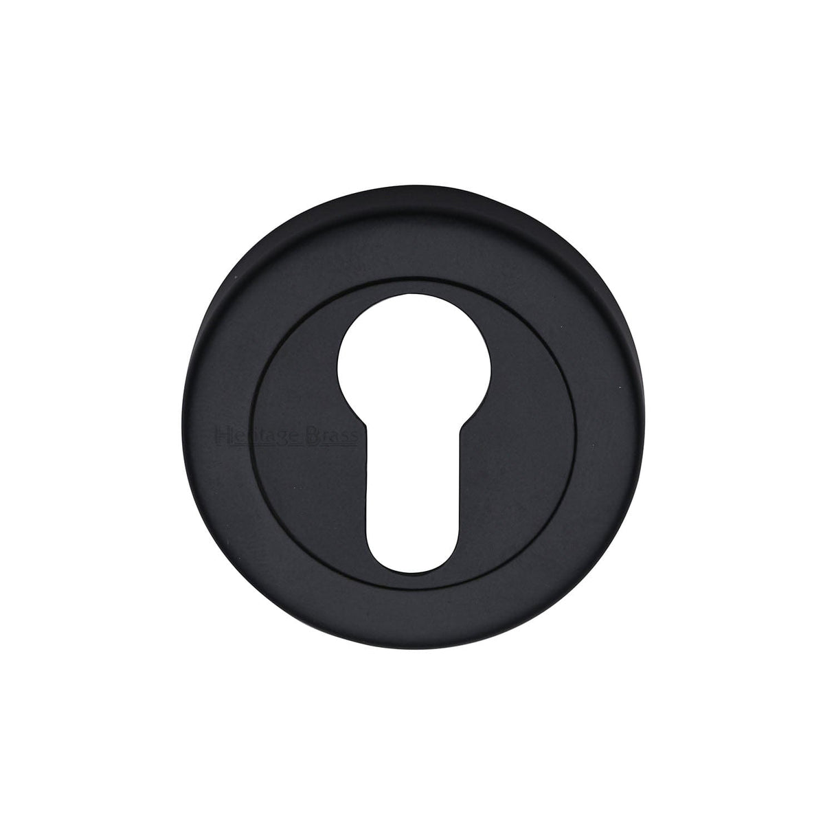 Heritage Brass Door Furniture Matt Black / Euro Profile Escutcheons Heritage Brass - Euro Profile Cylinder Escutcheon Matt Black Finish