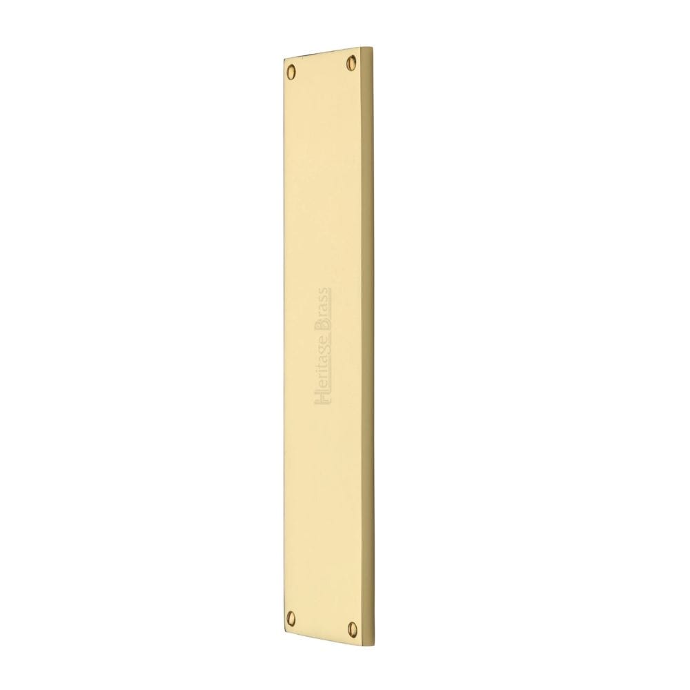 Heritage Brass Door Furniture Polished Brass / Finger Plates / 310 x 76mm Heritage Brass - Fingerplate 310 x 76mm - Polished Brass Finish