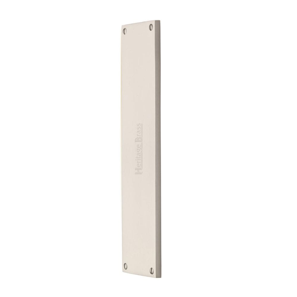 Heritage Brass Door Furniture Satin Nickel / Finger Plates / 310 x 76mm Heritage Brass - Fingerplate 310 x 76mm - Satin Nickel Finish