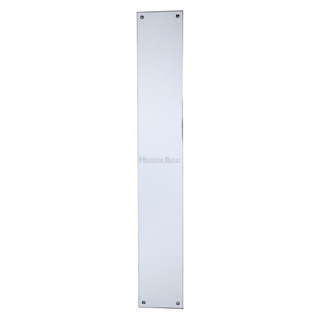 Heritage Brass Door Furniture Polished Chrome / Finger Plates / 500 x 76mm Heritage Brass - Fingerplate 500 x 76mm - Polished Chrome Finish
