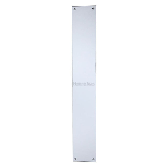 Heritage Brass Door Furniture Polished Chrome / Finger Plates / 500 x 76mm Heritage Brass - Fingerplate 500 x 76mm - Polished Chrome Finish