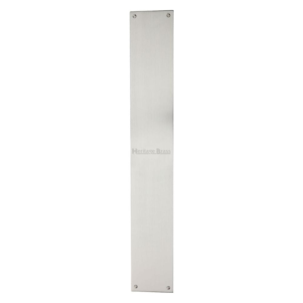 Heritage Brass Door Furniture Satin Nickel / Finger Plates / 500 x 76mm Heritage Brass - Fingerplate 500 x 76mm - Satin Nickel Finish