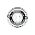 Heritage Brass Door Furniture Polished Chrome / Mortice Key Profile Escutcheons Heritage Brass - Heritage Brass Open Keyhole Round - V1016 - Polished Chrome
