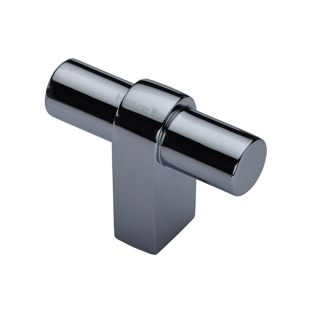 Heritage Brass Cabinet Hardware Polished Chrome / Cabinet Knobs Heritage Brass - Industrial T-Bar Cabinet Knob - Polished Chrome