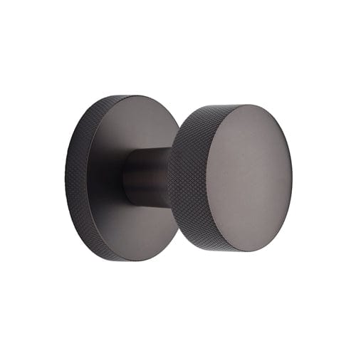 Heritage Brass Door Furniture Matt Bronze / Mortice Knobs Heritage Brass Knightsbridge Knurled Knob on Knurled Concealed base Matt Bronze finish