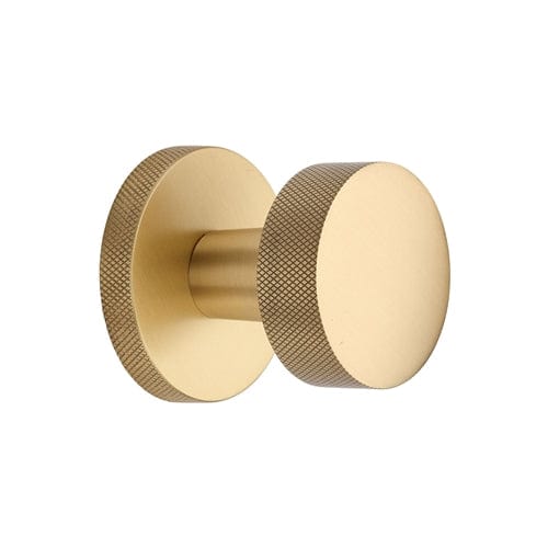 Heritage Brass Door Furniture Satin Brass / Mortice Knobs Heritage Brass Knightsbridge Knurled Knob on Knurled Concealed base Satin Brass finish