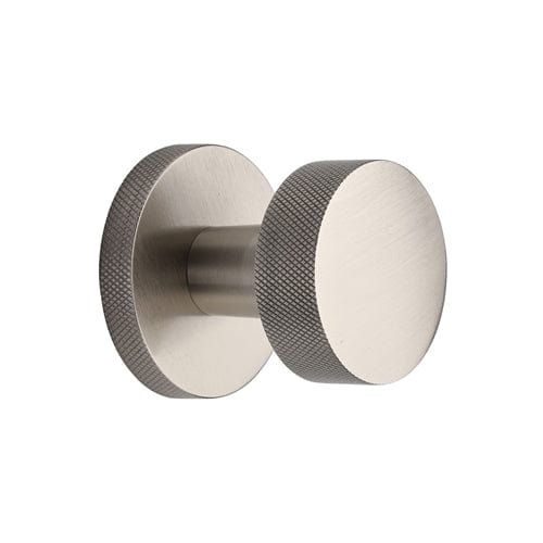 Heritage Brass Door Furniture Satin Nickel / Mortice Knobs Heritage Brass Knightsbridge Knurled Knob on Knurled Concealed base Satin Nickel finish