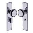 Heritage Brass Door Furniture Polished Chrome / Mortice Knobs Heritage Brass Mortice Knob on Bathroom Plate Victoria Design Polished Chrome finish