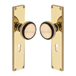 Heritage Brass Door Furniture Polished Brass / Mortice Knobs Heritage Brass Mortice Knob on Lock Plate Victoria Design Polished Brass finish
