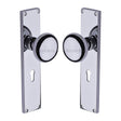 Heritage Brass Door Furniture Polished Chrome / Mortice Knobs Heritage Brass Mortice Knob on Lock Plate Victoria Design Polished Chrome finish
