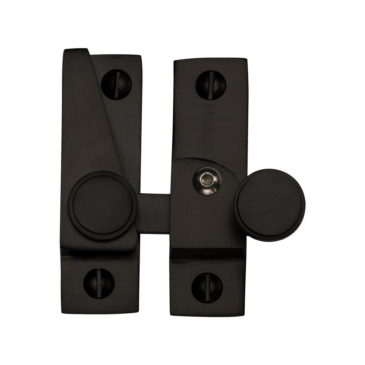 Heritage Brass Window Furniture Matt Black / Sash Window Quadrant Fasteners / Yes Heritage Brass - Sash Fastener Lockable Matt Black Finish