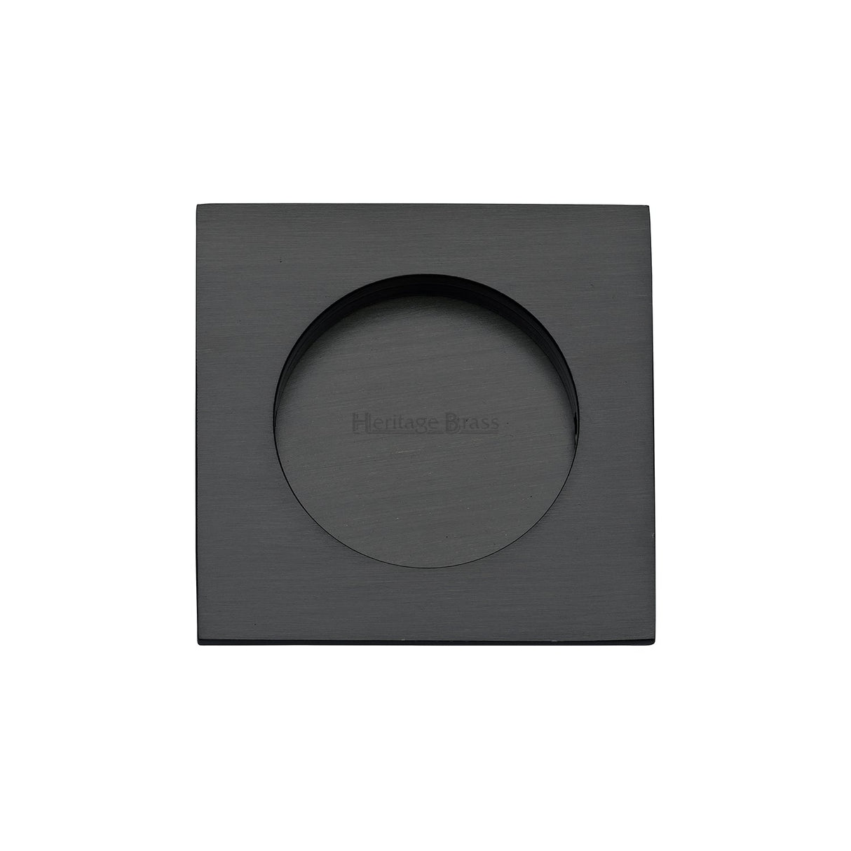 Heritage Brass Door Furniture Matt Black / Flush Pull / Square Heritage Brass - Square Flush Pull 63.5 x 63.5mm Matt Black finish