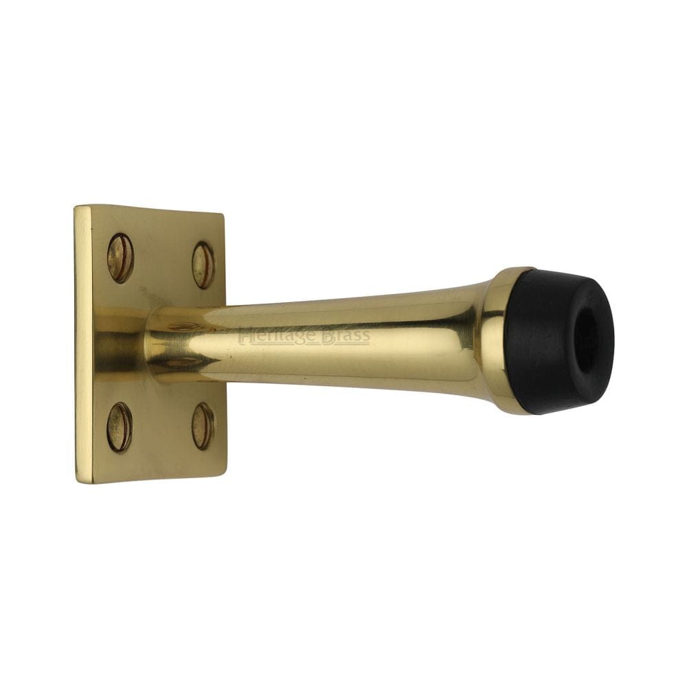 Heritage Brass Door Furniture Polished Brass / Projection Door Stop Heritage Brass - Wall Mounted Door Stop 3" Polished Brass Finish