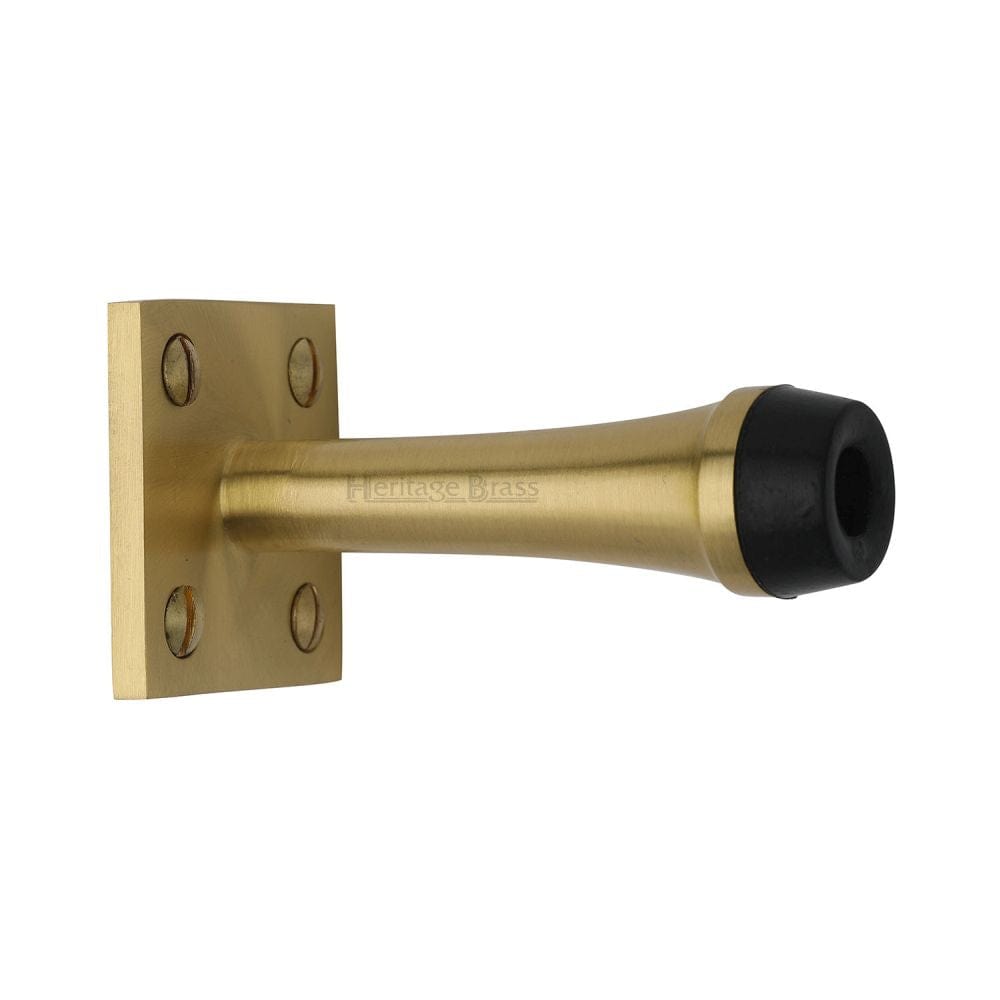 Heritage Brass Door Furniture Satin Brass / Projection Door Stop Heritage Brass - Wall Mounted Door Stop 3" Satin Brass Finish