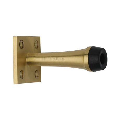Heritage Brass Door Furniture Satin Brass / Projection Door Stop Heritage Brass - Wall Mounted Door Stop 3" Satin Brass Finish