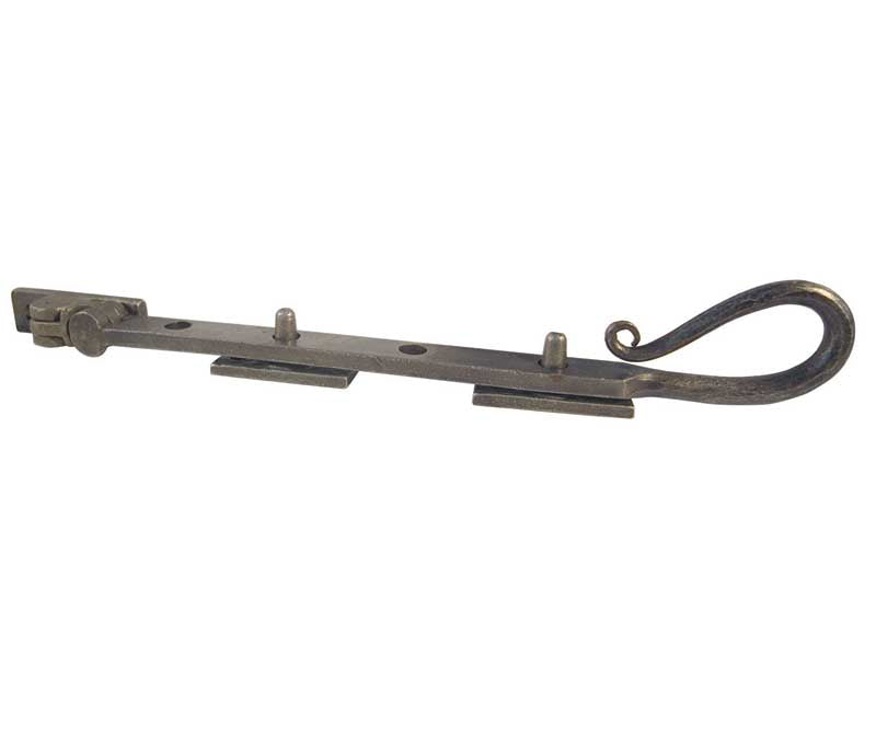 High quality image of Frelan - Casement Stay Hand Forged 300mm Pewter Sku. HF22