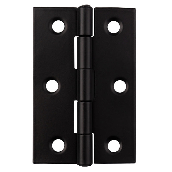 High quality image of Carlisle Brass - 75 x 50mm Fixed Pin Hinge - Powder Coat Black | Sku. hinfp1pcb | Trade Door Handles.