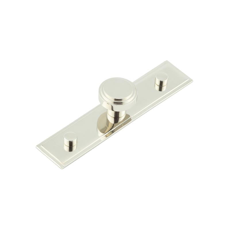 High quality image of Hoxton - Cropley Cupboard Knobs 30mm Stepped Backplate Polished Nickel Sku. HOX-1030PN-6090PN