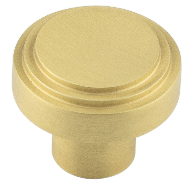 High quality image of Hoxton - Cropley Cupboard Knobs 30mm Satin Brass Sku. HOX1030SB