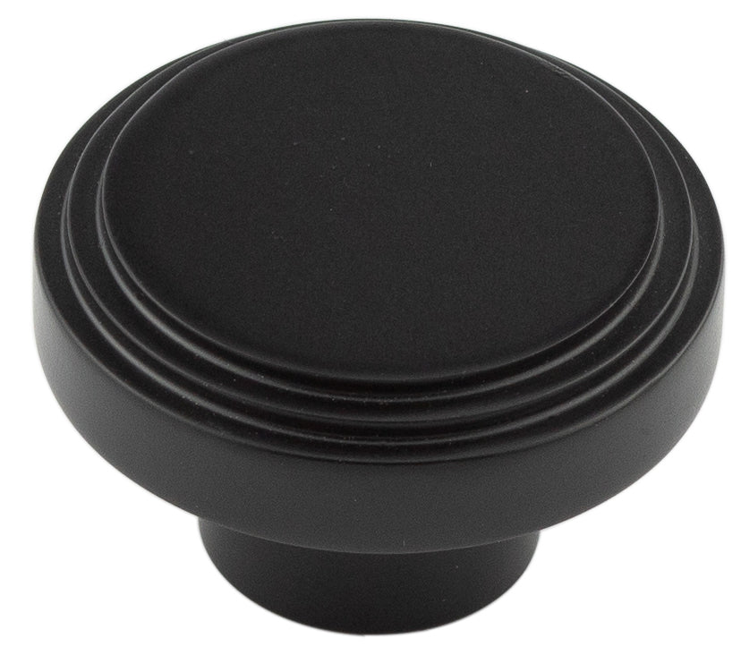 High quality image of Hoxton - Cropley Cupboard Knobs 40mm Black Sku. HOX1040MB