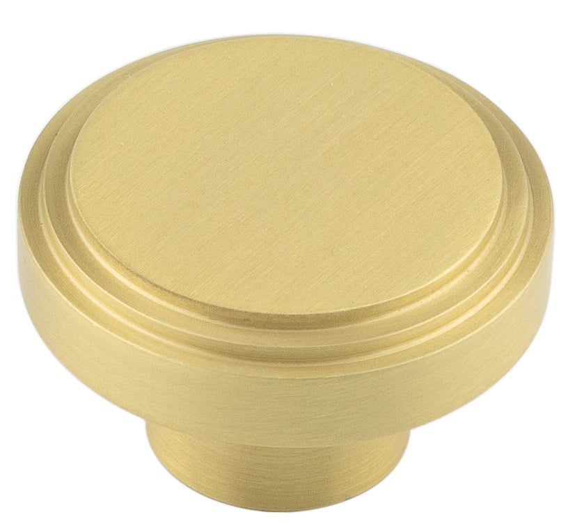 High quality image of Hoxton - Cropley Cupboard Knobs 40mm Satin Brass Sku. HOX1040SB