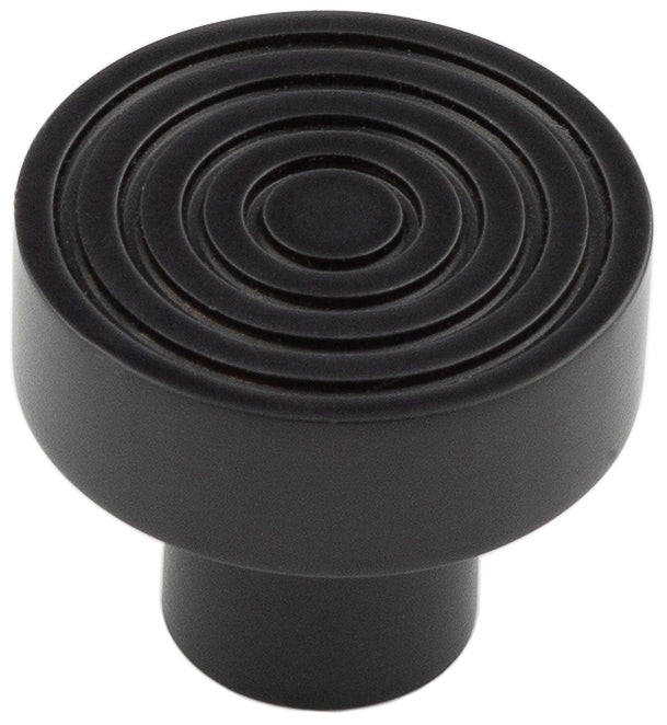 High quality image of Hoxton - Murray Cupboard Knobs 30mm Black Sku. HOX1130MB