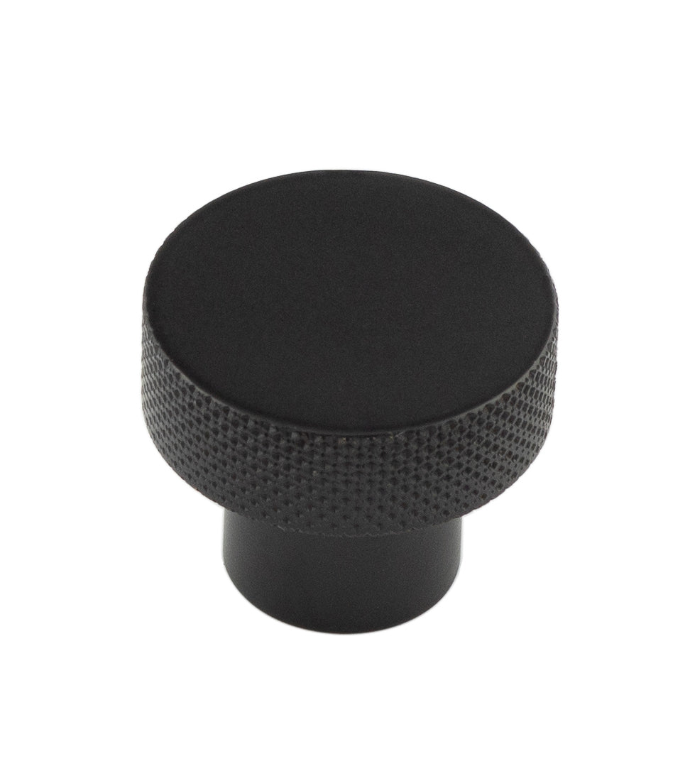 High quality image of Hoxton - Wenlock Cupboard Knobs 30mm Black Sku. HOX130MB