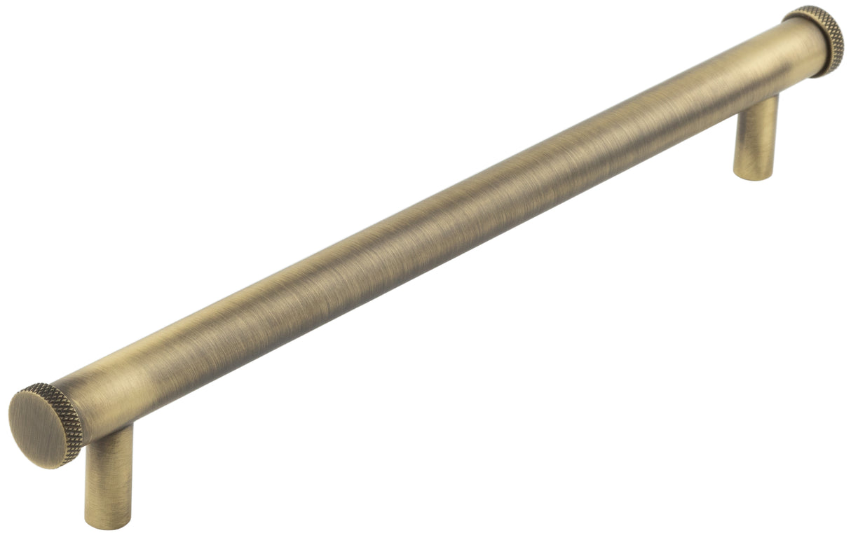 High quality image of Hoxton - Wenlock Cabinet Handles 224mm Ctrs Antique Brass Sku. HOX160AB