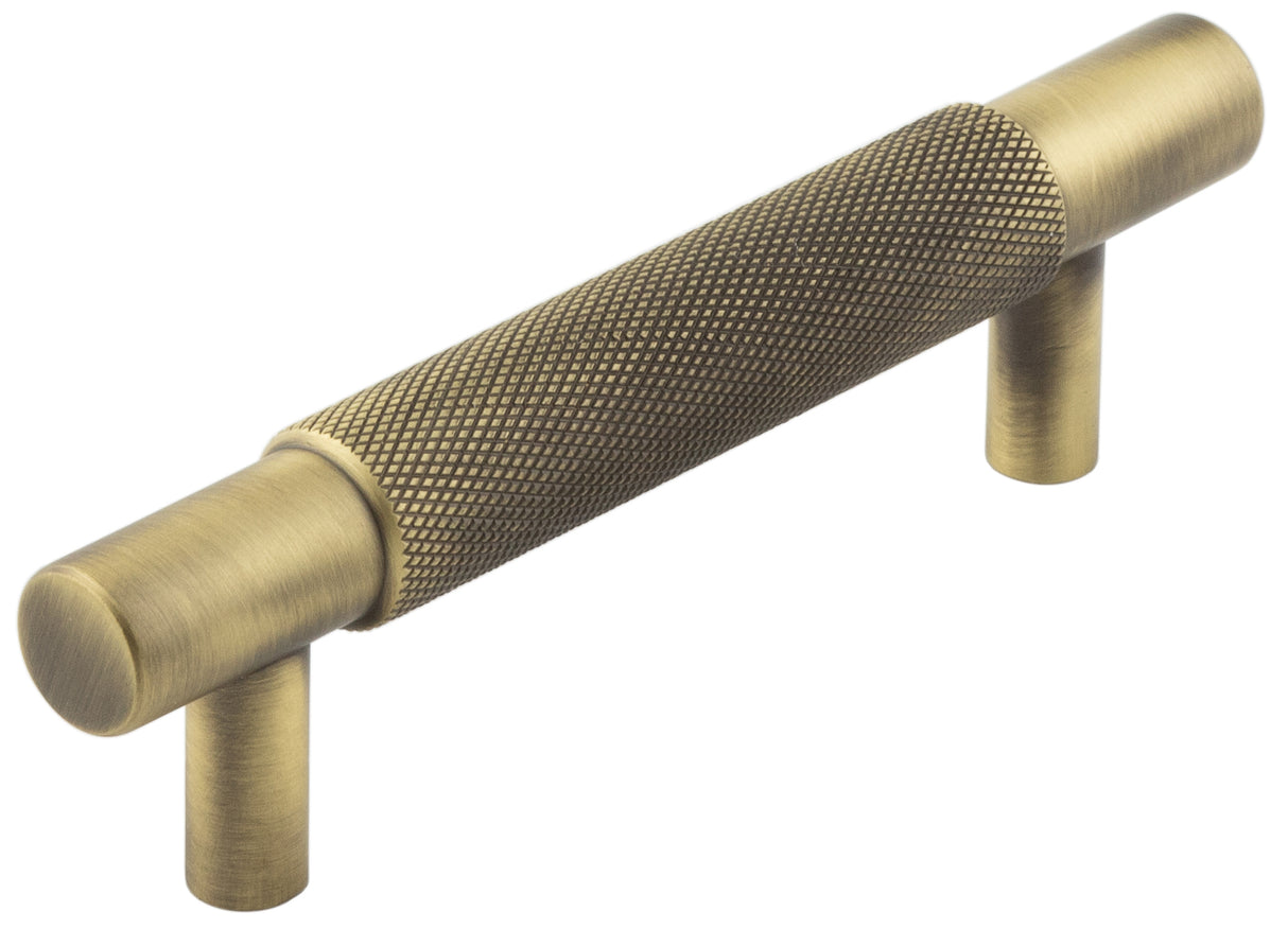 High quality image of Hoxton - Taplow Cabinet Handles 96mm Ctrs Antique Brass Sku. HOX2050AB