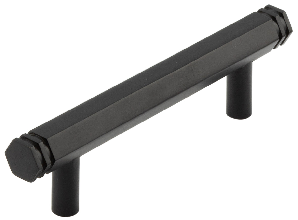 High quality image of Hoxton - Nile Cabinet Handles 96mm Ctrs Black Sku. HOX350MB