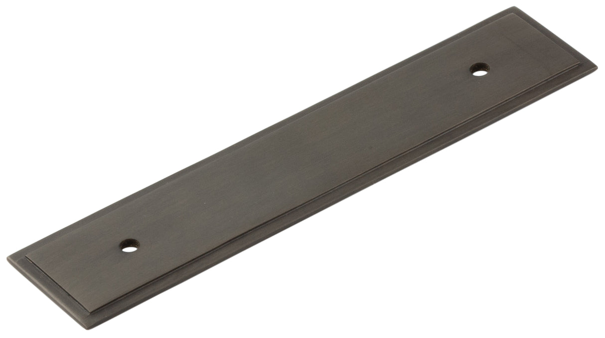 High quality image of Hoxton - Rushton Backplate for Cabinet Handles 140x30mm Dark Bronze Sku. HOX6050DB