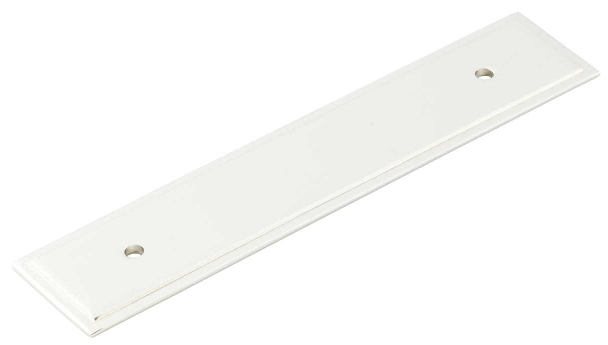 High quality image of Hoxton - Rushton Backplate for Cabinet Handles 140x30mm Polished Nickel Sku. HOX6050PN