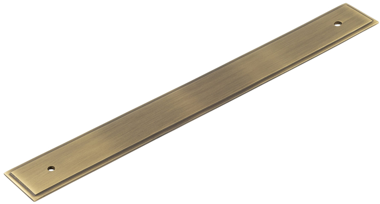 High quality image of Hoxton - Rushton Backplate for Cabinet Handles 268x30mm Antique Brass Sku. HOX6060AB