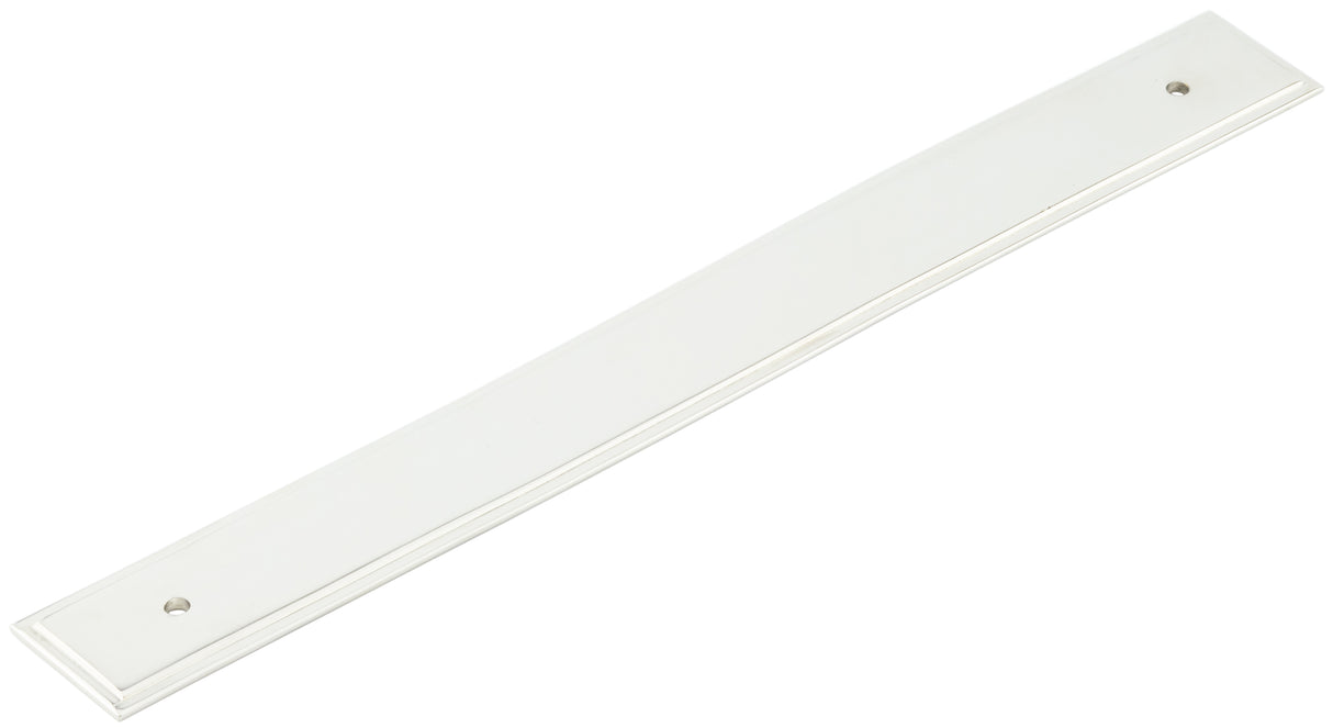 High quality image of Hoxton - Rushton Backplate for Cabinet Handles 268x30mm Polished Nickel Sku. HOX6060PN