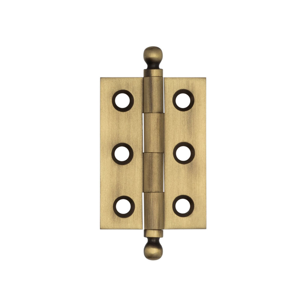 High quality image of Hoxton - Brass Finial Hinges 50x35mm Antique Brass Sku. HOX800AB