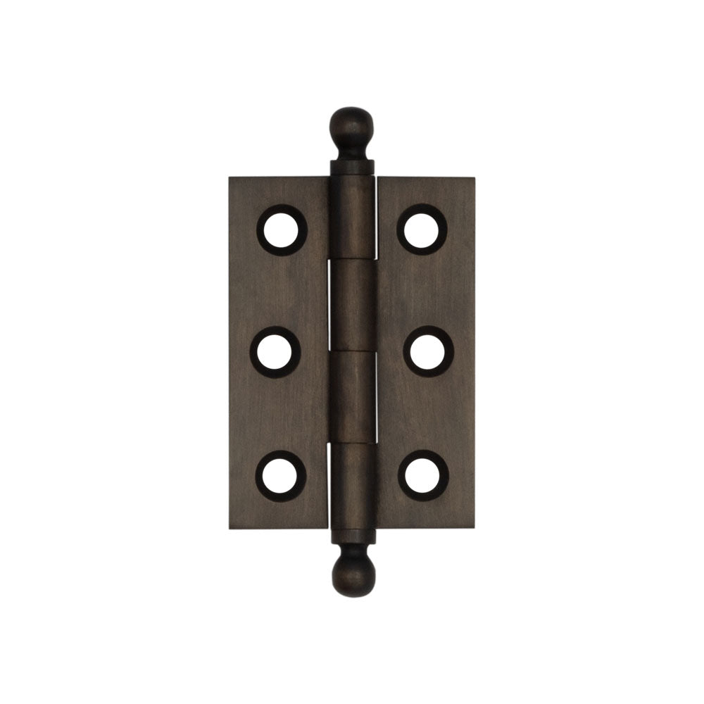 High quality image of Hoxton - Brass Finial Hinges 50x35mm Dark Bronze Sku. HOX800DB