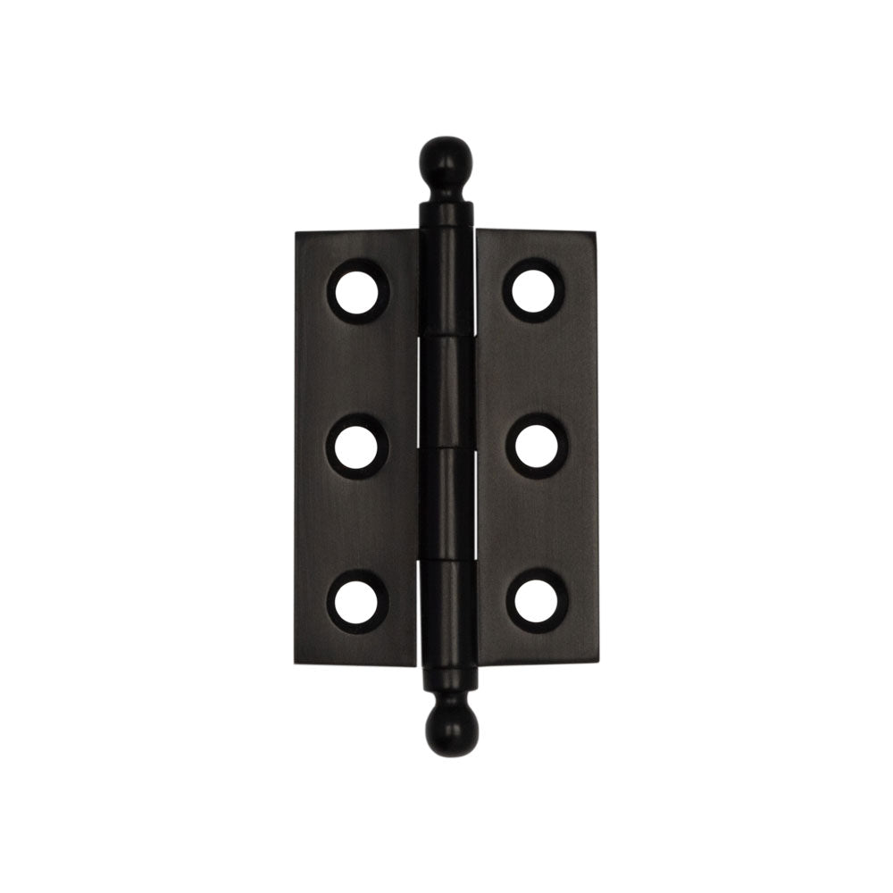 High quality image of Hoxton - Brass Finial Hinges 50x35mm Black Sku. HOX800MB