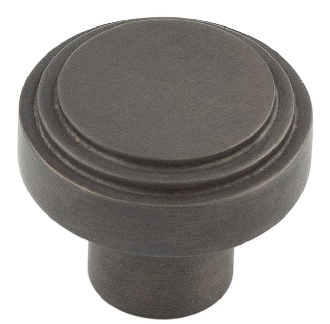 Frelan Hardware Cabinet Hardware Dark Bronze / Cabinet Knobs / 30mm Dia. Hoxton - Cropley DB 30mm Cupboard Knob Stepped