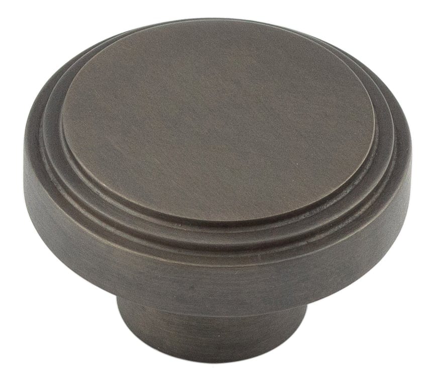 Frelan Hardware Cabinet Hardware Dark Bronze / Cabinet Knobs / 40mm Dia. Hoxton - Cropley DB 40mm Cupboard Knob Stepped