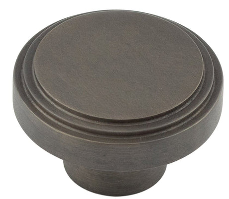 Frelan Hardware Cabinet Hardware Dark Bronze / Cabinet Knobs / 40mm Dia. Hoxton - Cropley DB 40mm Cupboard Knob Stepped