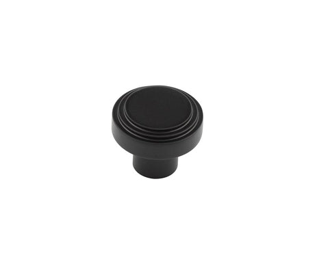 Frelan Hardware Cabinet Hardware Black / Cabinet Knobs / 30mm Dia. Hoxton - Cropley MB 30mm Cupboard Knob Stepped