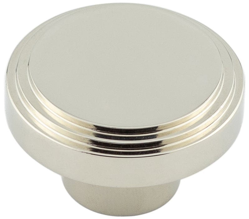 Frelan Hardware Cabinet Hardware Polished Nickel / Cabinet Knobs / 40mm Dia. Hoxton - Cropley PN 40mm Cupboard Knob Stepped