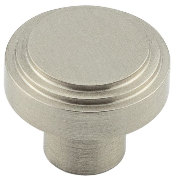 Frelan Hardware Cabinet Hardware Satin Nickel / Cabinet Knobs / 30mm Dia. Hoxton - Cropley SN 30mm Cupboard Knob Stepped