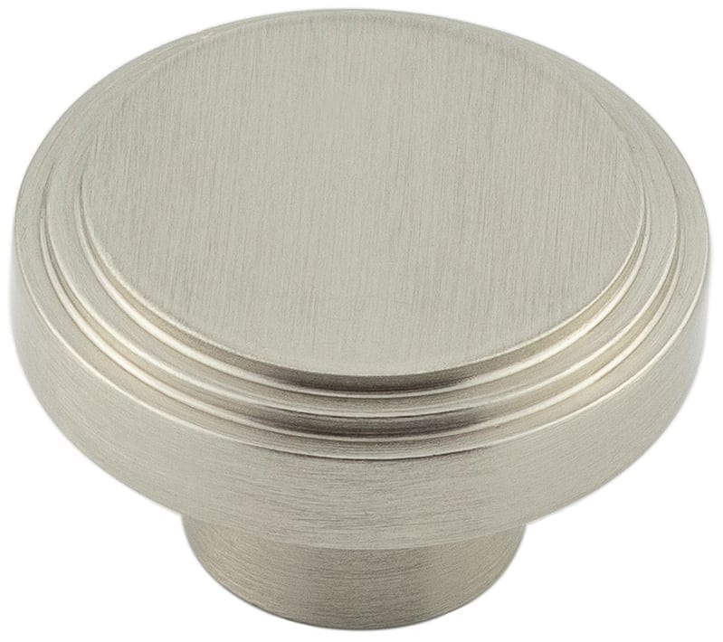 Frelan Hardware Cabinet Hardware Satin Nickel / Cabinet Knobs / 40mm Dia. Hoxton - Cropley SN 40mm Cupboard Knob Stepped