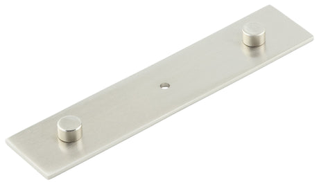Frelan Hardware Cabinet Hardware Satin Nickel / Backplate for Cabinet Pull Handle / 140 x 30mm Hoxton - Fanshaw SN 140x30mm Backplate Concealed Screw Caps