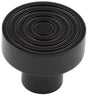 Frelan Hardware Cabinet Hardware Black / Cabinet Knobs / 30mm Dia. Hoxton - Murray DB 30mm Cupboard Knob Reeded